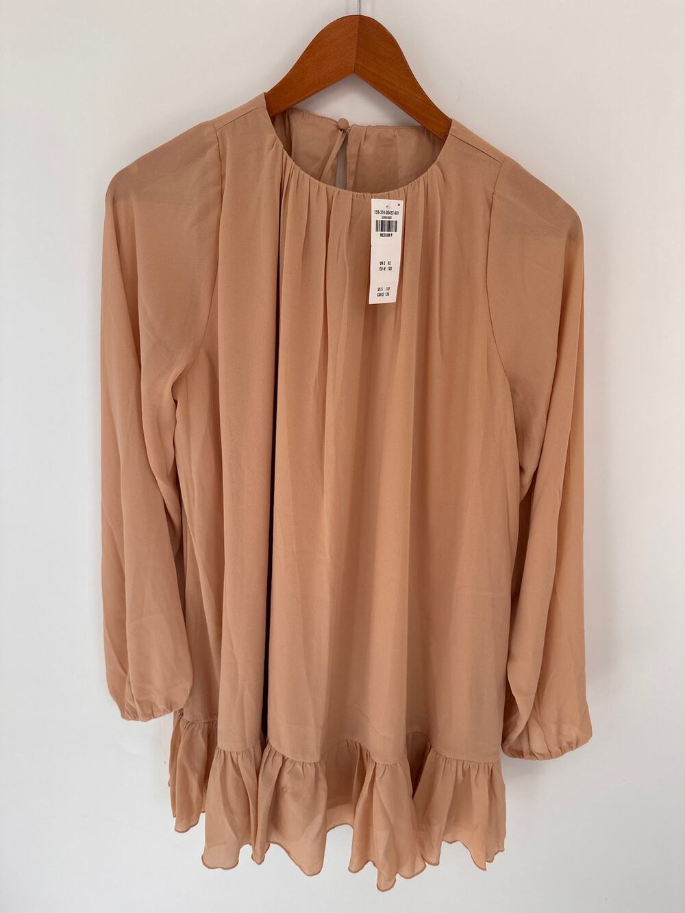 ABERCROMBIE & FITCH NWT Peach Blush Mini Dress // Medium Petite